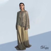 Short Mix weave Gold cape
