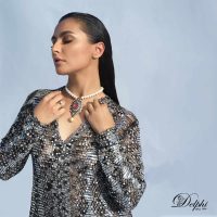 Long Mix weave front-open shirt