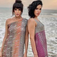 Mix weave Cocktail dress