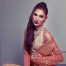Burnt orange and gold crochet jacket with zardozi border
