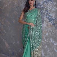 Mix weave Saree set