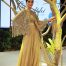Short Mix weave Gold cape