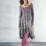 Assymetrical Peplum Dress with Zardozi Birds